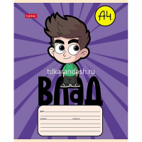 Тетрадь А5 12л косая линия "Влад А4" на скобе 5 дизайнов 082391 от магазина "Карандаш"