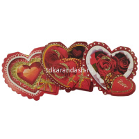 Открытка "Сердце" мини формат 75х70мм 20 видов Y6589-18 от магазина "Карандаш"