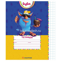Тетрадь А5 12л крупная клетка "Буба" на скобе 5 дизайнов 082441 от магазина "Карандаш"