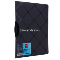Папка-клип А4 "Cube" полипропилен 0,45мм, вмещает до 30 листов, черный E5450 от магазина "Карандаш"