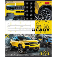 Тетрадь А5 12л клетка "Внедорожники" на скобе 5 дизайнов 12Т5В1/086086 от магазина "Карандаш"