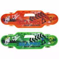 Скейтборд 60х19см, пластик, 4 колеса PU d=5,5см светятся, с ручкой HB2257 от магазина "Карандаш"