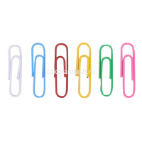 Скрепки 33мм 100шт пластиковые, цветные, в картонной коробке E39716 от магазина "Карандаш"