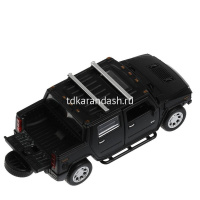 Машина "Hummer H2 Pickup" черная, инерционная, металл 12см (открывающиеся двери) HUM2PICKUP-12MAT-BK от магазина "Карандаш"