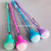 Карандаш сегментный HB корпус пластик, светится в темноте, 4 цвета корпуса 11726-24 от магазина "Карандаш"