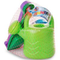 Набор д/песка №31 (совок, грабли, 2 формочки "Животные", лейка) 20х15х15см в сетке 15590/АТ от магазина "Карандаш"