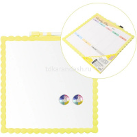 Доска для рисования магнитно-маркерная двусторонняя с планером 29х29см (маркер с губкой, 2 магнита) от магазина "Карандаш"