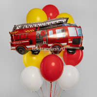 Шар воздушный 86см(34") Фигура "Пожарная машина красная" фольга 25464-P от магазина "Карандаш"