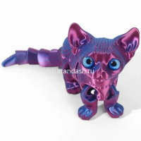 Фигурка 3D "Кошка" 17см подвижная, пластик, 6 цветов 11265-24 от магазина "Карандаш"
