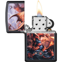 Зажигалка "Anne Stokes" 38x13x57мм латунь/сталь, чёрная, матовая 49097/58998 от магазина "Карандаш"