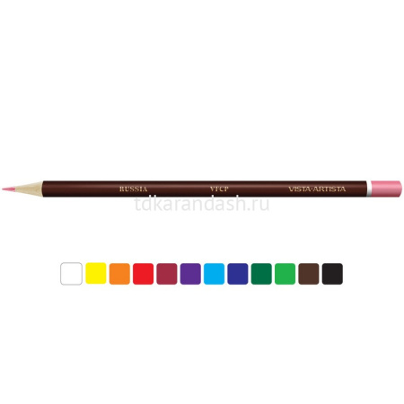 Карандаши 12 цветов "Fine" круглые дерево, картон VFCP-12 от магазина "Карандаш"