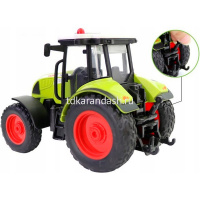 Трактор с тележкой и сеном на батарейках, пластик 17х11х9см (свет, звук) WY900E от магазина "Карандаш"