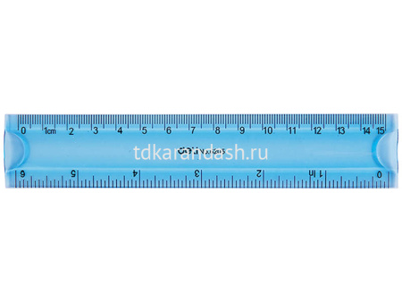 Линейка 15см гибкая, двухстороняя шкала, пластик, 3 цвета Е6205 от магазина "Карандаш"