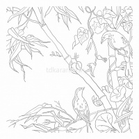 Раскраска д/акварели 21х21см "Китайские мотивы" отрывная склейка жесткая подложка 16стр. 071554 от магазина "Карандаш"