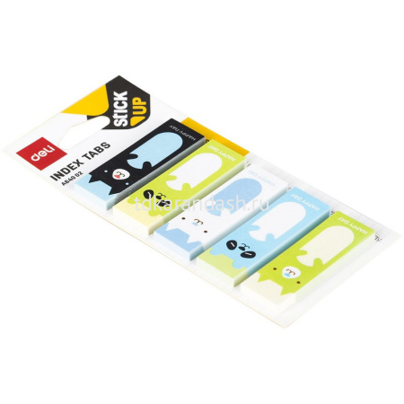 Клейкая закладка бумажная 15х45мм 5 цветов по 30л ассорти (150л) EA64002 от магазина "Карандаш"