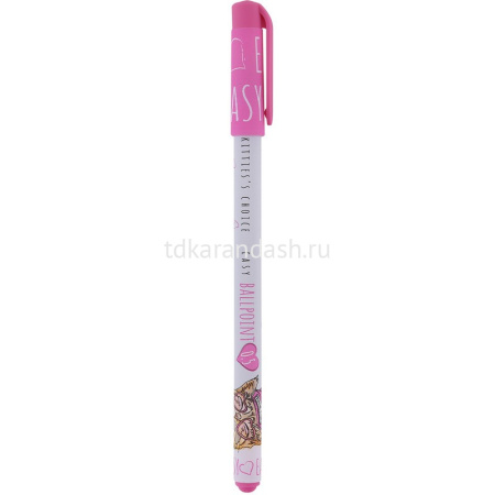 Ручка шариковая "HappyWrite. Easy.Кот" 0,5мм синяя 20-0215/70 от магазина "Карандаш"