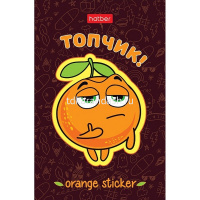 Блокнот А7 48л "Оранжевое настроение" клетка, склейка, 3-х цветный блок, 5 дизайнов 083533 от магазина "Карандаш"