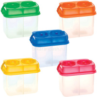 Стакан-непроливайка двойной Премиум с крышкой, цвет ассорти СН450 от магазина "Карандаш"