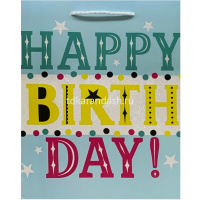 Пакет подарочный "День рождения" 31х42х12см крафт 4 вида 5164-XL от магазина "Карандаш"