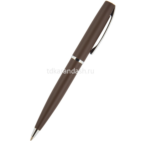 Ручка шариковая "Sienna" 1,0мм синяя, автомат, коричневый металлический корпус 20-0221