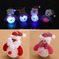 Сувенир Дед мороз, Снеговик 15см светящийся Y1562-14YJB203A от магазина "Карандаш"