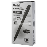 Ручка гелевая "Energel" 0,7мм черная, корпус черный BL417-AX от магазина "Карандаш"
