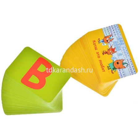 Игра настольная "Соображарий Три кота" 21х11см (52 карты букв, 60 карт заданий) 915934 от магазина "Карандаш"