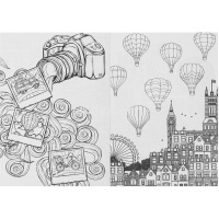 Арт-раскраска "Путешествие" А5 (148x210мм) 112стр. склейка, лак Р-9735 от магазина "Карандаш"