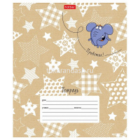 Тетрадь А5 12л клетка "ЗооМир" на скобе 5 дизайнов 080066 от магазина "Карандаш"