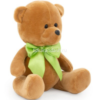 Медведь Топтыжкин 25см коричневый с бантиком MA2002-187/25 от магазина "Карандаш"