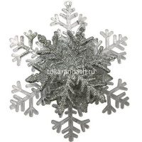 Ёлочное украшение "Снежинка" 12,5см 2 цвета Y5116-17 от магазина "Карандаш"