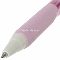 Ручка шариковая "Jetstream" 0,7мм синяя, автомат, резиновый грип, корпус розовый SXN-101-07FL от магазина "Карандаш"