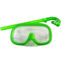 Набор д/плавания (ласты, маска, трубка, беруши) размер L, зеленый Y10925-24 от магазина "Карандаш"