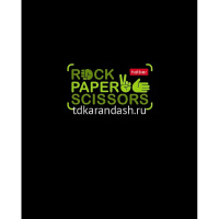 Тетрадь А5 48л клетка "Камень, ножницы, бумага" на скобе выборочный лак 5 дизайнов 080217 от магазина "Карандаш"