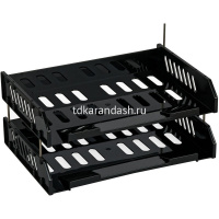 Набор из 3-х лотков горизонтальных сетчатых "Сити" 25х23х34см пластик, черный ЛТГ-30695/ЛТ560 от магазина "Карандаш"