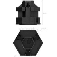 Подставка-органайзер "Office Classic" 15х15,5х15см 10 отделений, пластик, вращающийся, чёрная 19793 от магазина "Карандаш"