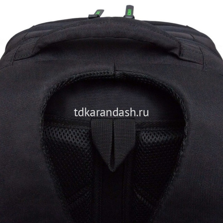 Рюкзак 26х39х19см, 700гр, 2 отделения, 3 кармана, черный/салатовый "Мяч" RB-656-3/2 от магазина "Карандаш"