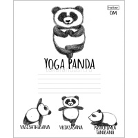 Тетрадь А5 24л клетка "Animals Yoga" на скобе 5 дизайнов 24Т5В1/056513 от магазина "Карандаш"