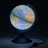 Глобус 210мм Зоогеографический детский, интерактивный, с очками и подсветкой INT12100296 от магазина "Карандаш"