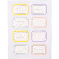 Клейкая закладка бумажная 22х33мм "Macaron" 4 цвета 8шт на листе х 6листов (48шт) ассорти EA60002 от магазина "Карандаш"