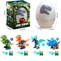 Конструктор "Динозавр" 16см в яйце, с отверткой, пластик 2312222/6611-5 от магазина "Карандаш"