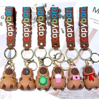 Брелок Капибара 5х3см с карабином, пвх/металл 6 видов M-2431 от магазина "Карандаш"