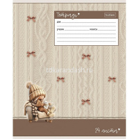 Тетрадь А5 24л клетка "Sweet time" на скобе выборочный лак 5 дизайнов 24Т5тВ1/095067 от магазина "Карандаш"