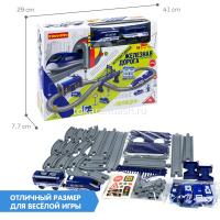 Железная дорога "Полиция" с электропоездом, 41х29х7см, 66 деталей ВВ6075 от магазина "Карандаш"
