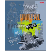 Тетрадь А5 48л клетка "Нереально смелый" на скобе 3D фольга матовая ламинация 5 дизайнов 079129 от магазина "Карандаш"