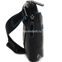 Сумка "Blue Square" 30х17,5х4/10см, 1 отделение, черная, натуральная кожа CA6897B2/N от магазина "Карандаш"