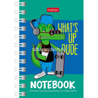 Блокнот А7 40л "Croco Boys" клетка, на спирали, 3 дизайна 076720 от магазина "Карандаш"