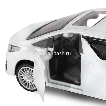 Машина "Toyota Alphard" белая, инерционная, металл 17,5см (свет, звук, откр.двери) JB1251029 от магазина "Карандаш"