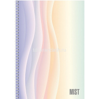 Тетрадь А4 96л клетка "Mist" на спирали, перфорация на отрыв, ламинация Soft-touch 2 дизайна 090096 от магазина "Карандаш"