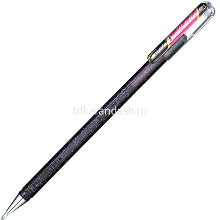 Ручка гелевая "Hybrid Dual Metallic" 1,0мм черный+красный металлик, чернила "хамелеон" K110-DAX